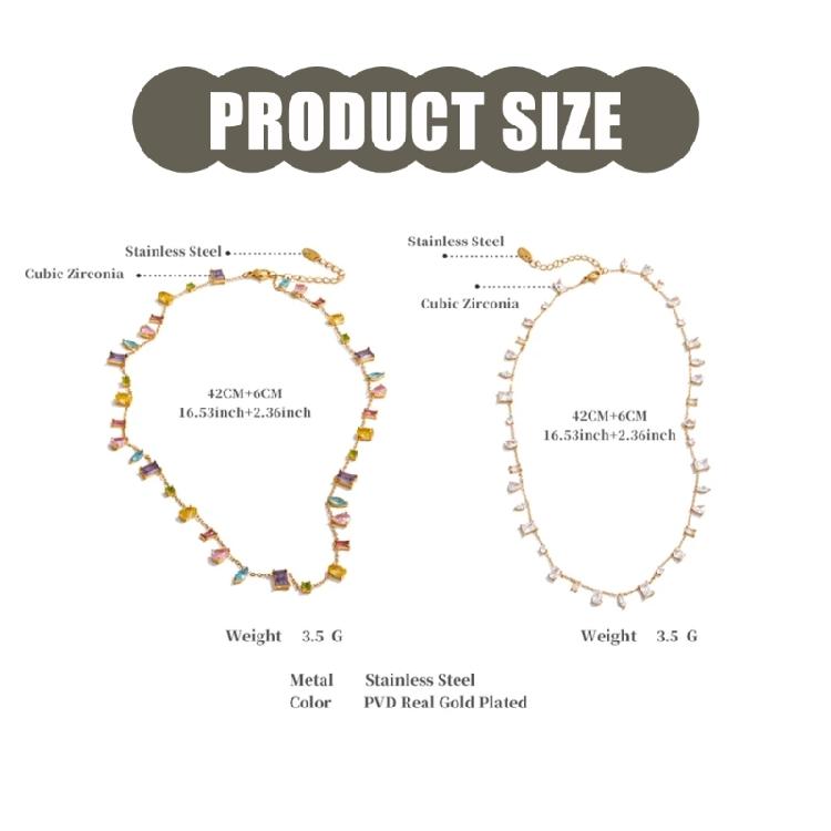 Красочное женское богемное ожерелье с подвесками из кубического циркония, эффектное ожерелье, подходящее для пляжа и фестиваля