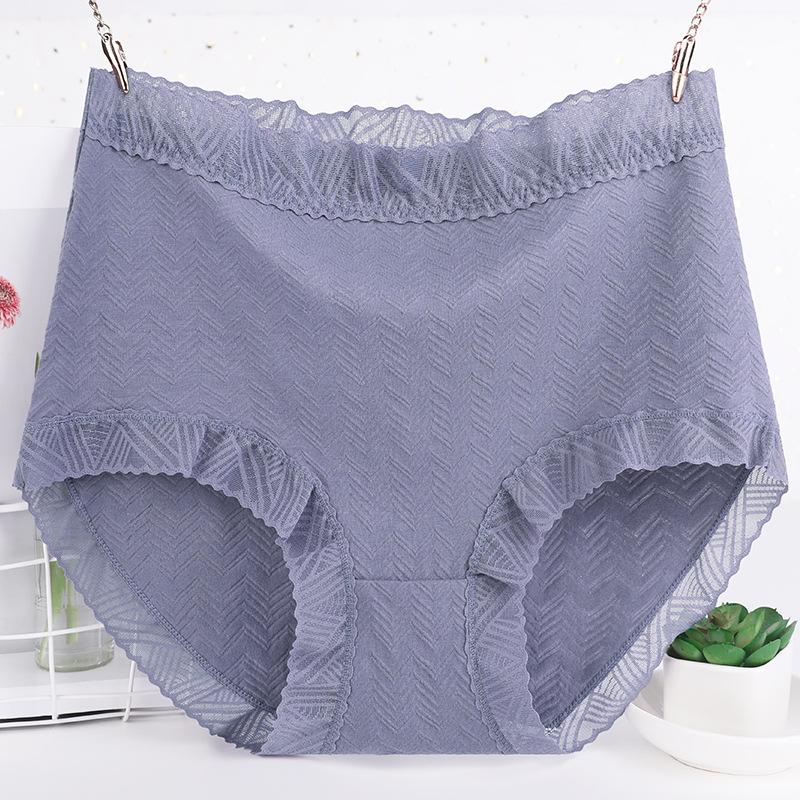 Women's Plus Size High Waisted Lace Middle Aged Mom Panties