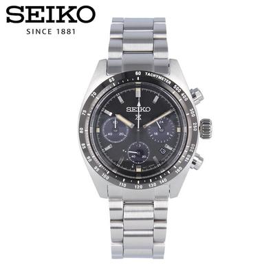 SEIKO PROSPEX SSC819P SSC819P1 SPEEDTIMER Аналоговый на солнечной батарее Черный Серебристый Аналоговый Черный