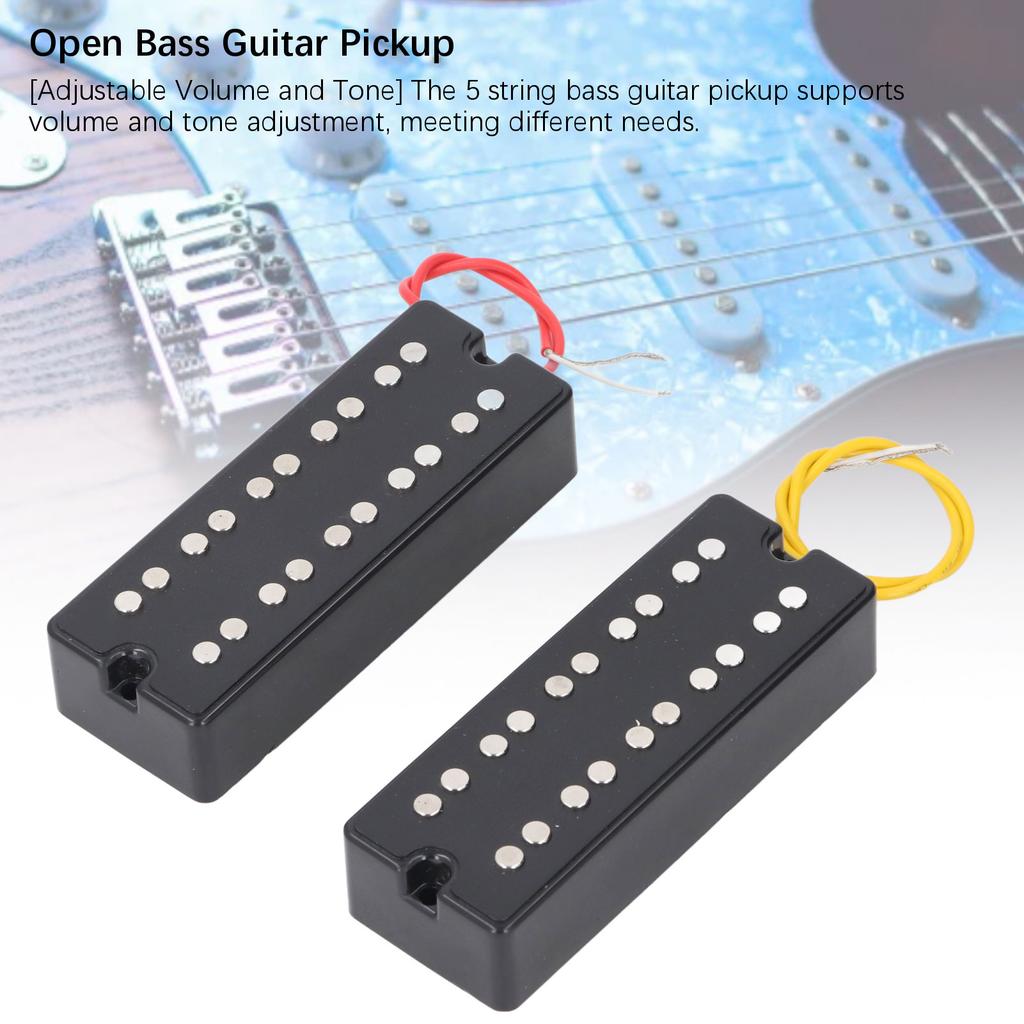 1 Set 5 String Bass Guitar Pickup Open Electric Bass Guitar Humbucker Pickup 5 String Coil Pickup Bass Guitar Pickup