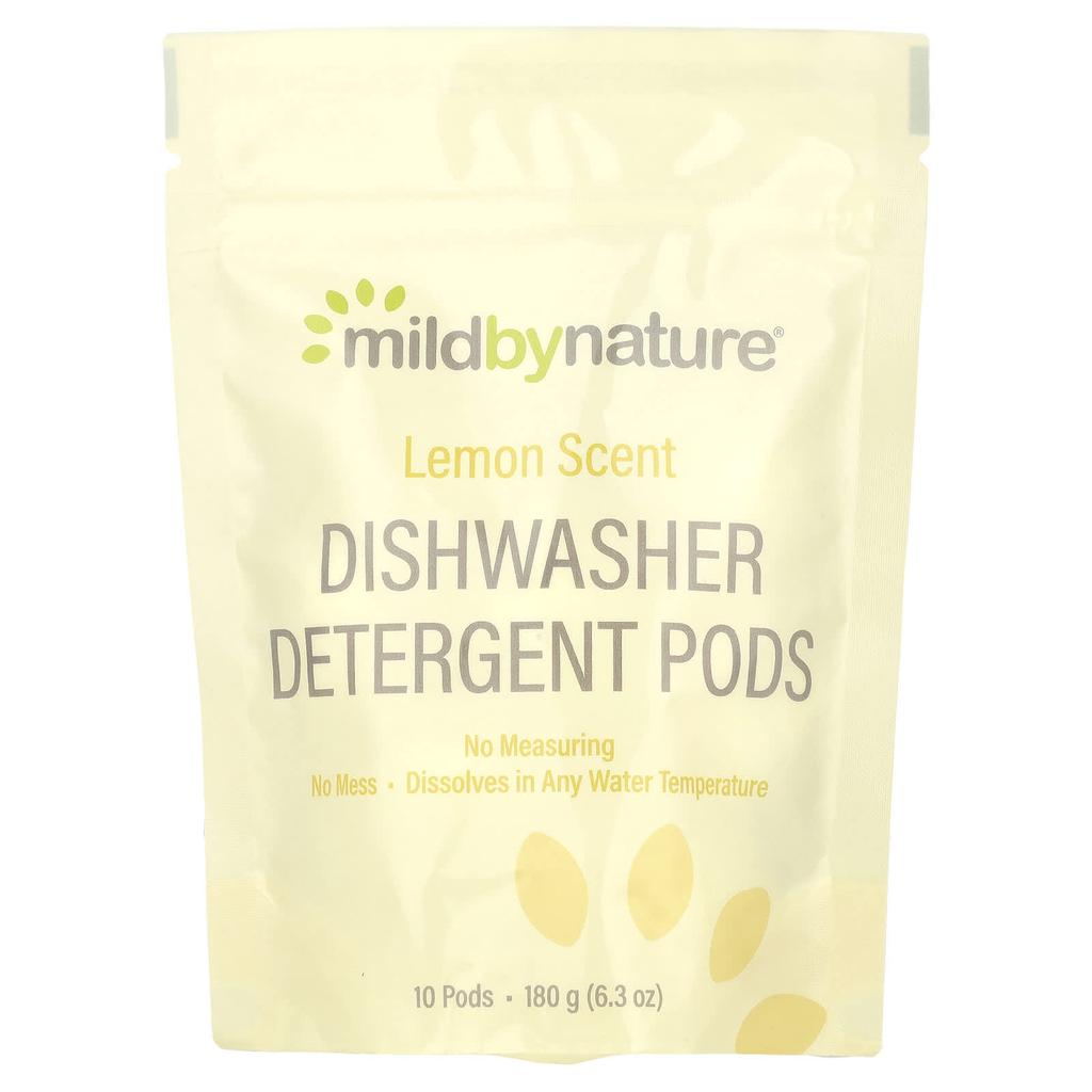 Automatic Dishwasher Detergent Pods, Lemon Scent, 10 Pods, 180G(6.3Oz)