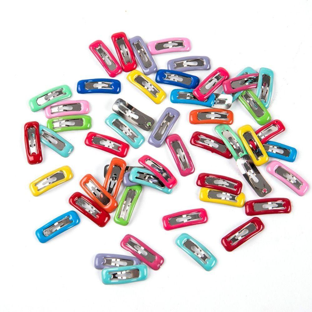 10Pcs/set 2cm Color Baking Paint Mini Hair Pins Doll Head Clips Mini Metal Hair Accessories