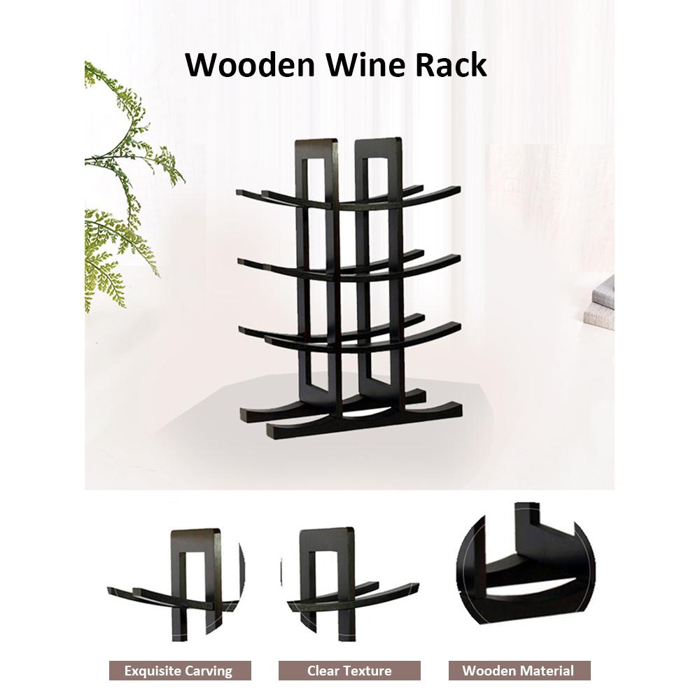 Wood Wine Rack Modern Simple Wooden Wine Storage Shelf Natural Solid Wood Wine Bottle Holder for Kitchen/Dinging Room/Pantry/Cabinet