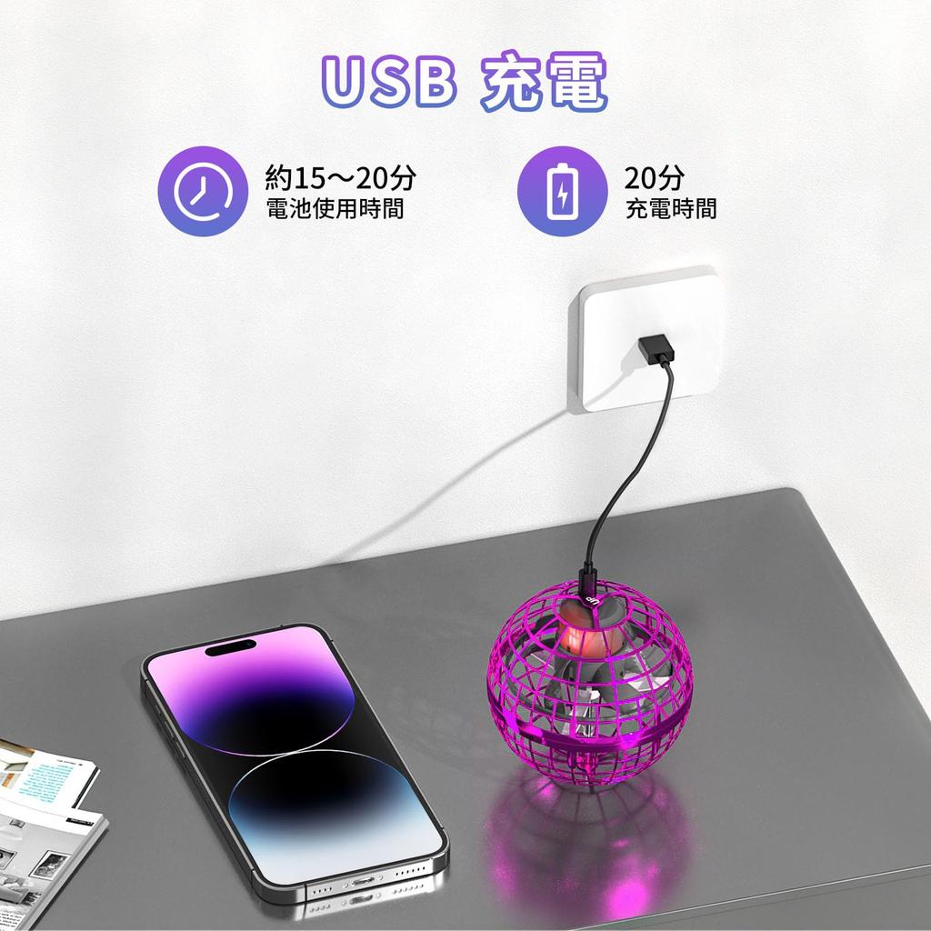 XINHOME Flying Ball Authentic Fun UFO Flying Ball Boomerang Hand Mini Popular with Kids Ages 2 3 4 5 6 Boys and Christmas Gift Toy, Light-Up Toy,