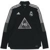 Мужская футбольная толстовка с половиной молнии X Pharrell Williams FW22 Real Madrid, черные, серые GK7841