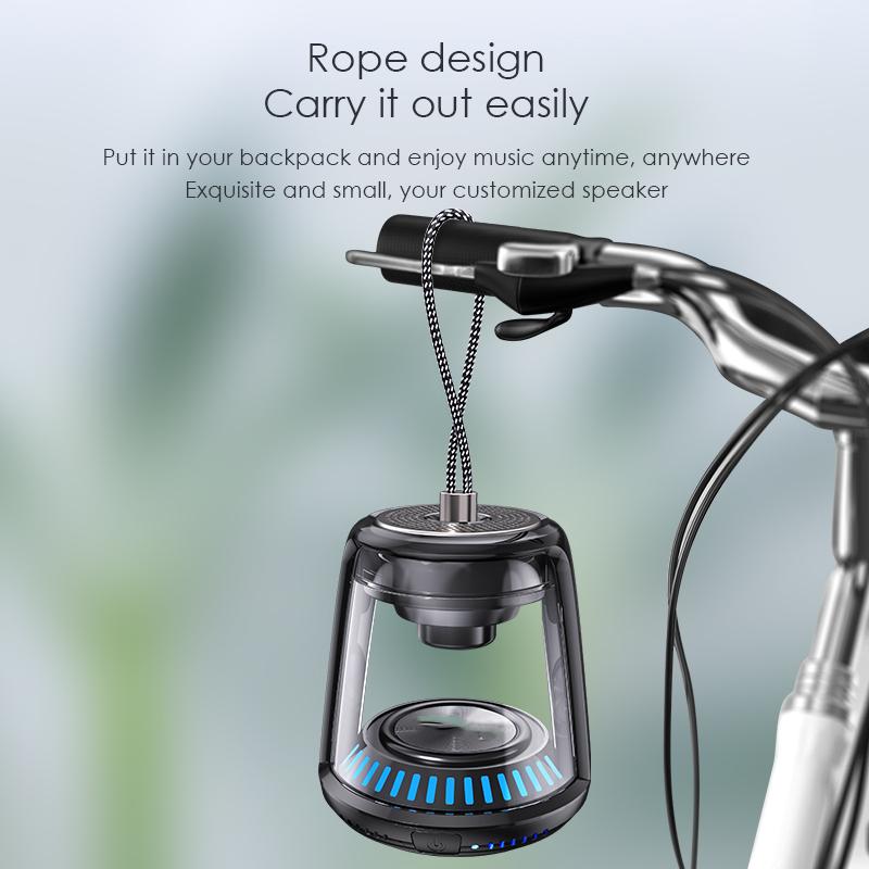 Уличный светодиодный громкоговоритель портативный прозрачный стерео бас воспроизведение аудио TWS Hifi беспроводной Bluetooth динамик