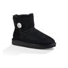 UGG Bailey Button Bling Sheepskin Warm Simple Comfortable Snow Boots Women Boots Black 1016554-BLK