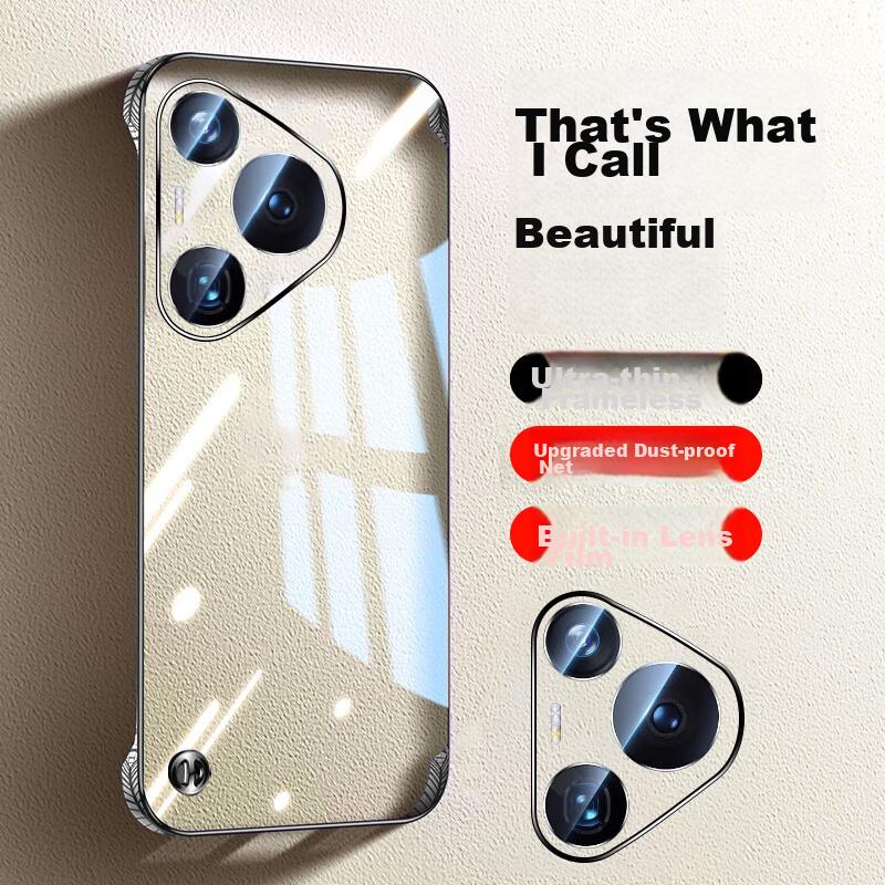 Huawei Pura70pro Phone Case, Electroplated Borderless Transparent Heat Dissipation Luxury High-Definition Shockproof Simple Hard, Graphite Black