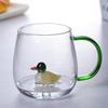 Cartoon Animal Shape Glass Home Cute High Borosilicate Glass Single Layer Cup Living Room with Guests Juice Cold Drink Cup