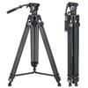 ARTCISE MF70 Professional Video Lightweight Hydraulic Panoramic Tilt Angle To Telescopic Handle Maximum Height Capacity For Travel Tripod, Aluminum,