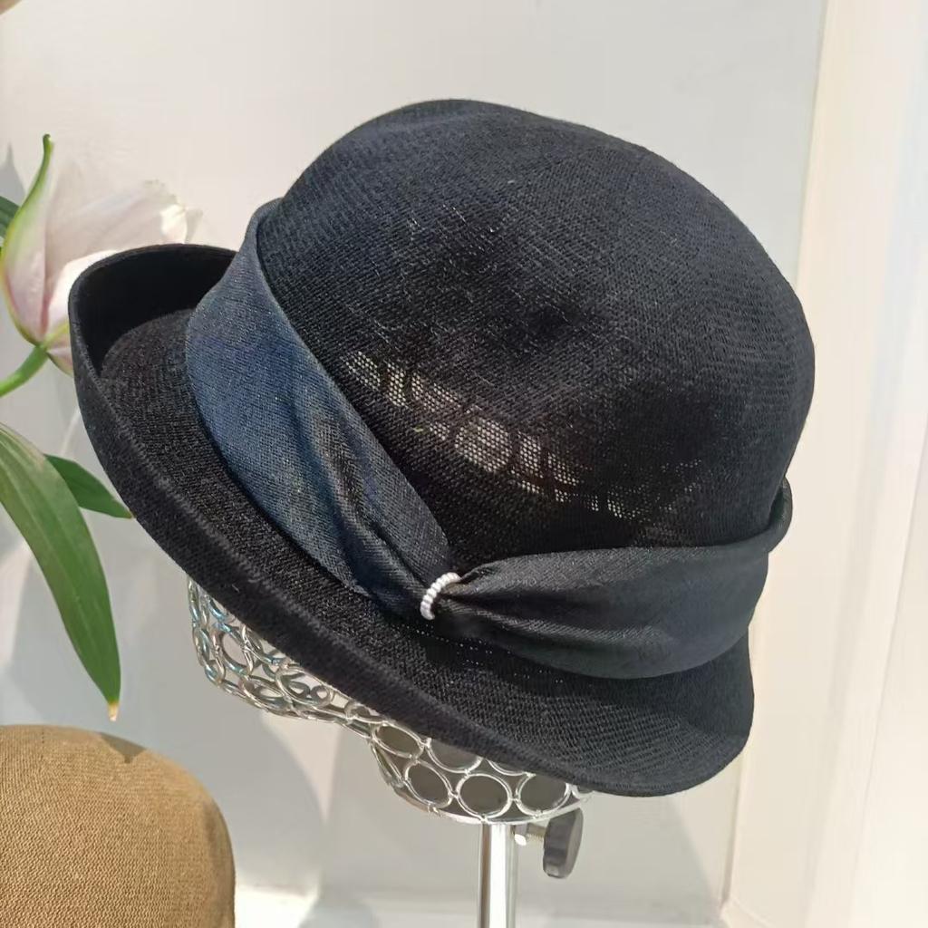 New Japanese Linen Knitted Fisherman Hat Women Spring Summer Outing Uv Protection Sunscreen Gift Hat Sunshade Sun Hat