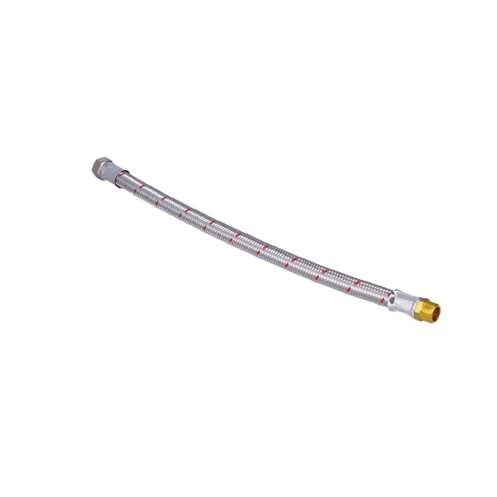 Braided hose 10bar, =50 , 1/2" internal thread / external thread stainless steel