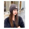 Korean Version Autumn and Winter Warm Hat, Children's Letter Label Knitted Wool Hat