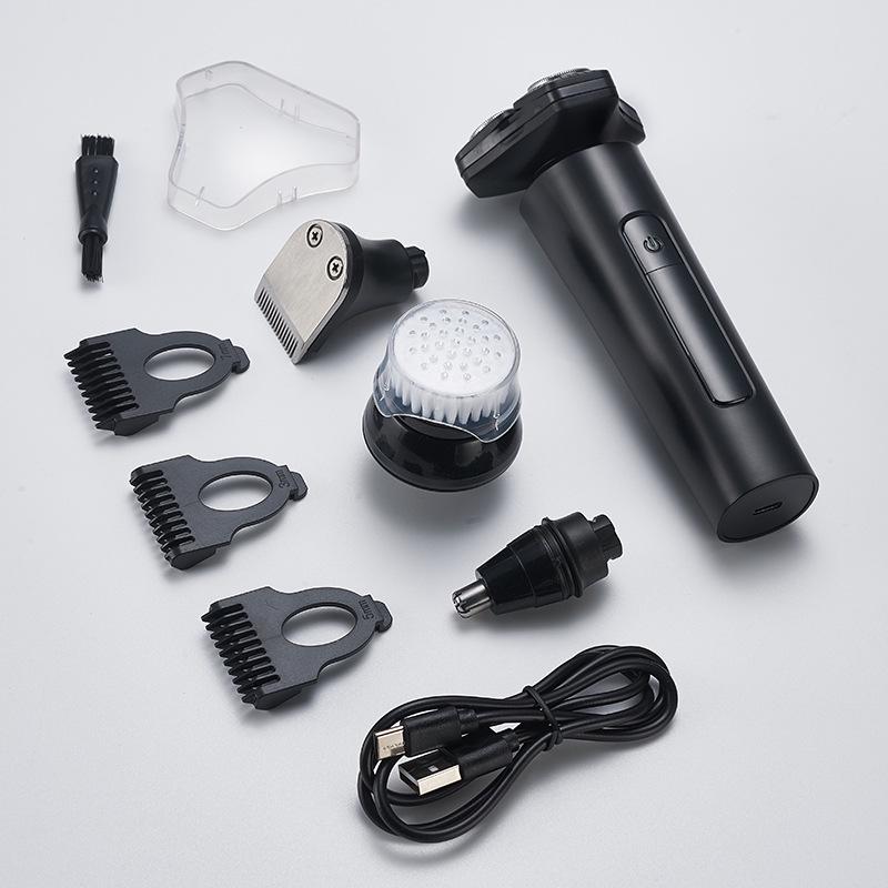 Перезаряжаемый многофункциональный триммер для бороды с очень длительным сроком службы батареи, тип C, полностью моющаяся бритва.