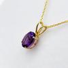 Подвеска из натурального аметиста 8x6 мм, февральский камень, ожерелье с камнем, колье
