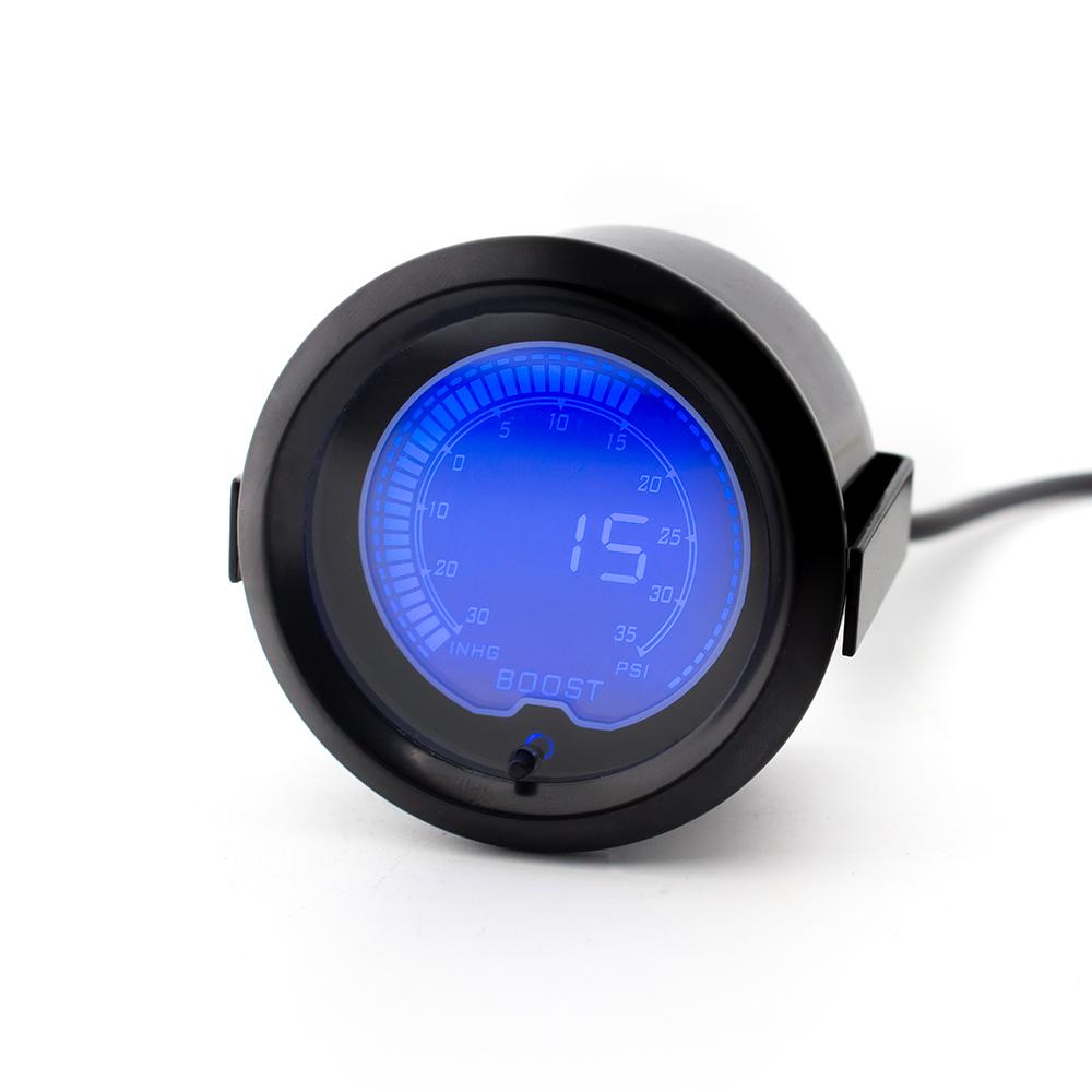 7 Colors Digital Turbo Boost gauge 2" 52mm Boost gauge EVO LCD -30In.hg-35PSI Car meter Vacuum gauge