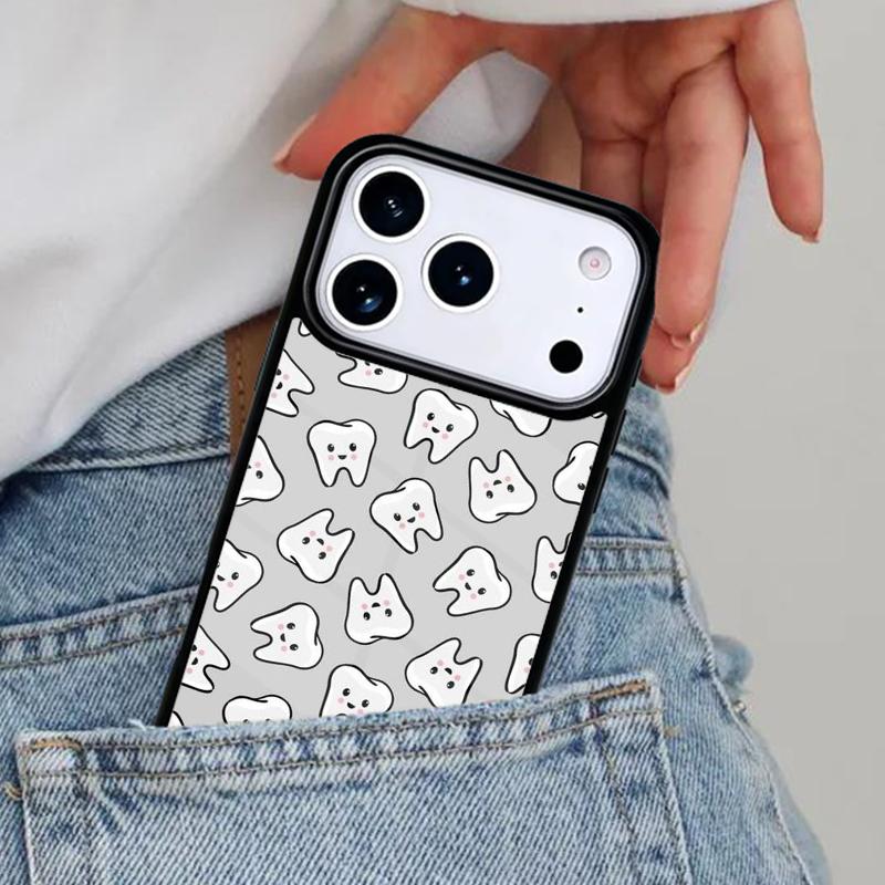 Мягкий чехол для телефона с рисунком зуба для стоматолога для iPhone 16e 15 14 13 12 17 Pro Max Plus Air 17pro Чехол Coque