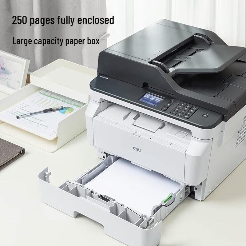 Deli Монохромный лазерный МФУ M3400ADN Штепсель CN (адаптер в комплекте)