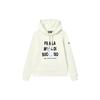 Повседневная базовая толстовка с капюшоном с простым принтом букв и длинными рукавами для женщин, жемчужно-белая F11W248203F-IV