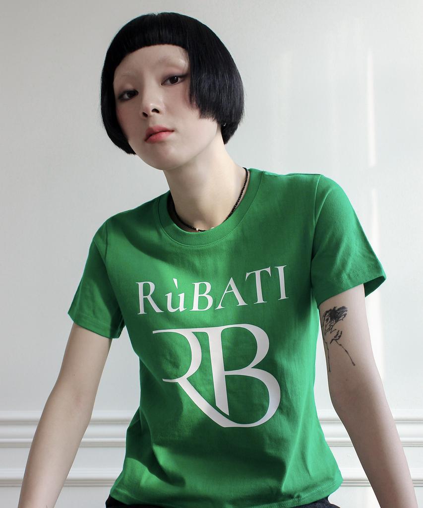 Футболка с логотипом RUBATI R.B (зеленый)