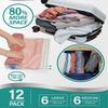 Compression Bags for Travel 12 Pack Space Saver Bags Hand Roll Vacuum Storage Bag for Travel Accessorie Home Packing Organizers