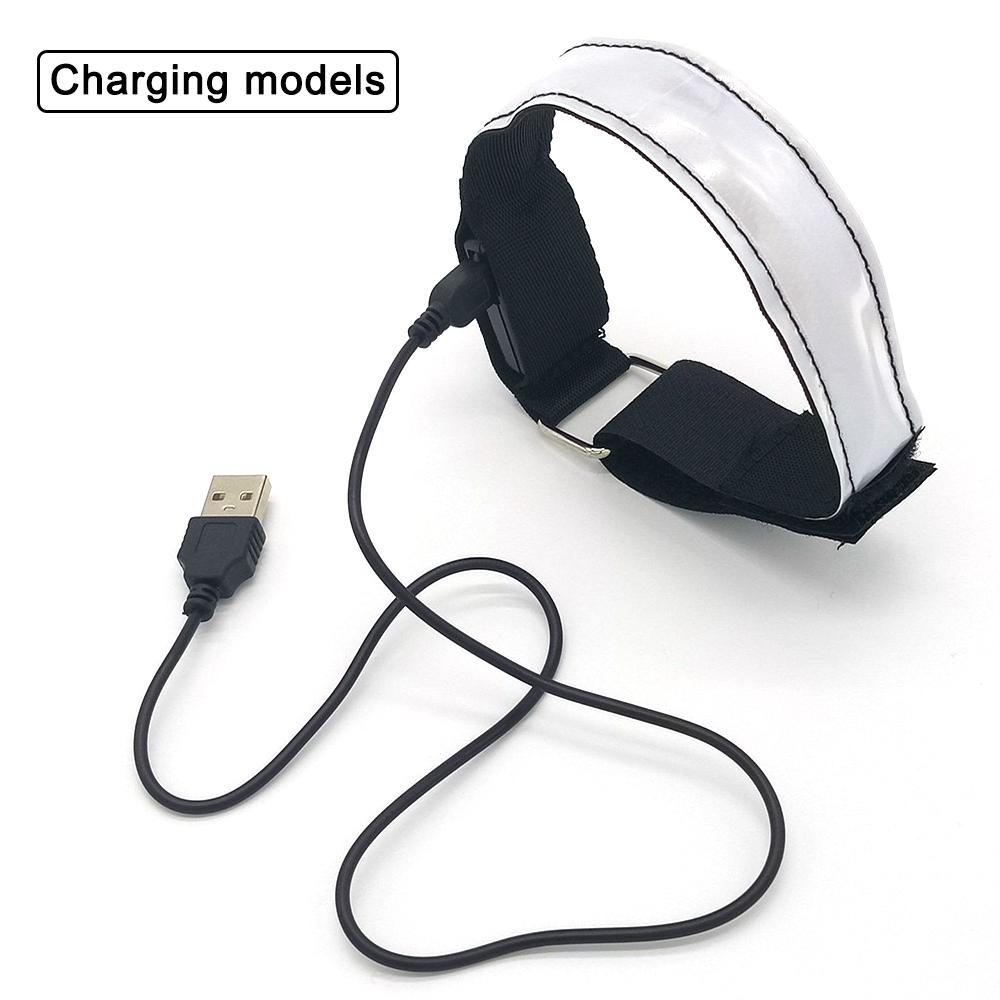 USB-зарядка на руку светодиодный светящийся ночной бег регулируемый светоотражающий пояс для езды на велосипеде на открытом воздухе ночные сигнальные цвета