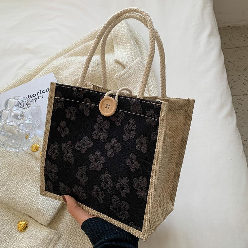 Популярная в этом году сумка для ланча Bento Bag из ротанга, женская сувенирная маленькая сумка