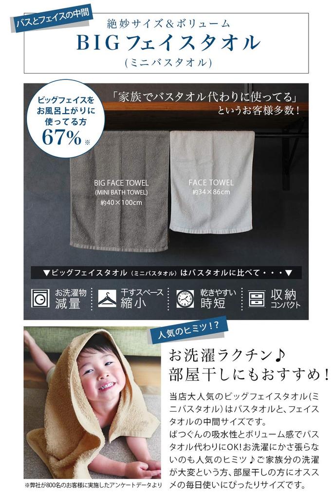 Hiorie Made In Japan Face Antibacterial and Set of Instant Indoor Drying (Hiorie) Towels, Odor-Resistant, Hotel-Style Towels, 4, Gray, Absorbency,