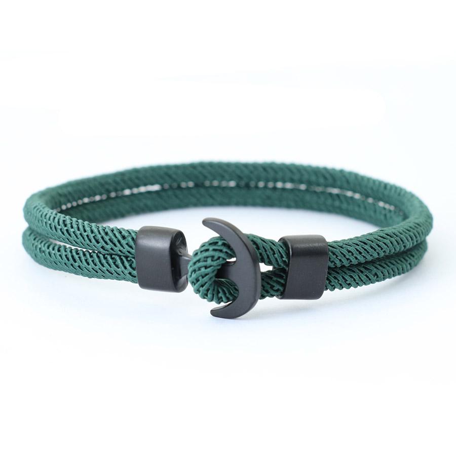 Миланский ручной веревочный якорь ручной работы мужской браслет двухслойная веревка модный браслет пара черный браслет подарок