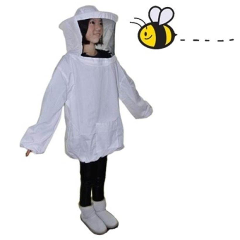 Home Beekeeping Smock Veil Bee Protective Clothes Hat Pull Over Livestock Supplies White Zip Jacket Suit