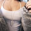 Fashion Feather Necklaces for Women Long Sweater Chain Jewelry Gifts Leaf Pendants Chocker Necklace Bijoux