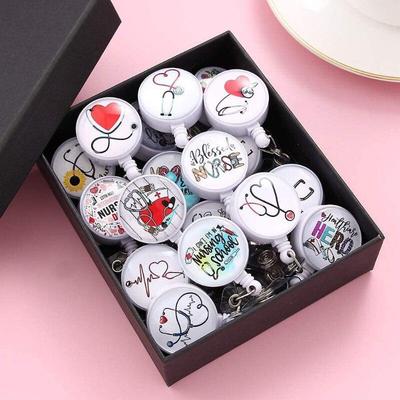 Выдвижная катушка для бейджа для врачей, медсестер, держатель для рабочих карточек, аксессуары для медицинских работников, зажим для карточек сотрудника