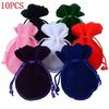10PCS Fashion Drawstring Pouch Calabash Jewelry Packing Bags Wedding/Christmas Gift Bag