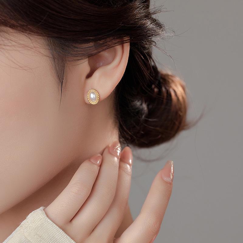 Серьги из серебра S925 с жемчугом, конопляным кружевом, в стиле французского ретро, Banyan Tree