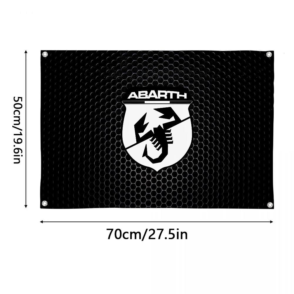 Гоночный автомобильAAлоготип Abarth Флаг Комната Спальня Дом Настенное украшение для улицы Концертный Печатный Фон Декорация Художественный Баннер