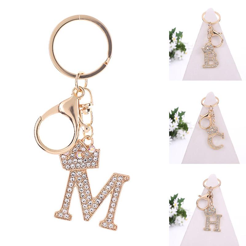 Буква Корона Значимые Брелки Кольца Подвески Брелки Инициалы Имя Буква AZ Аксессуары Подарок