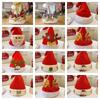 Snowflake Santa Claus Hat Merry Christmas Decoration Elk Deer Cap Red Plush Hat  Winter/Autumn