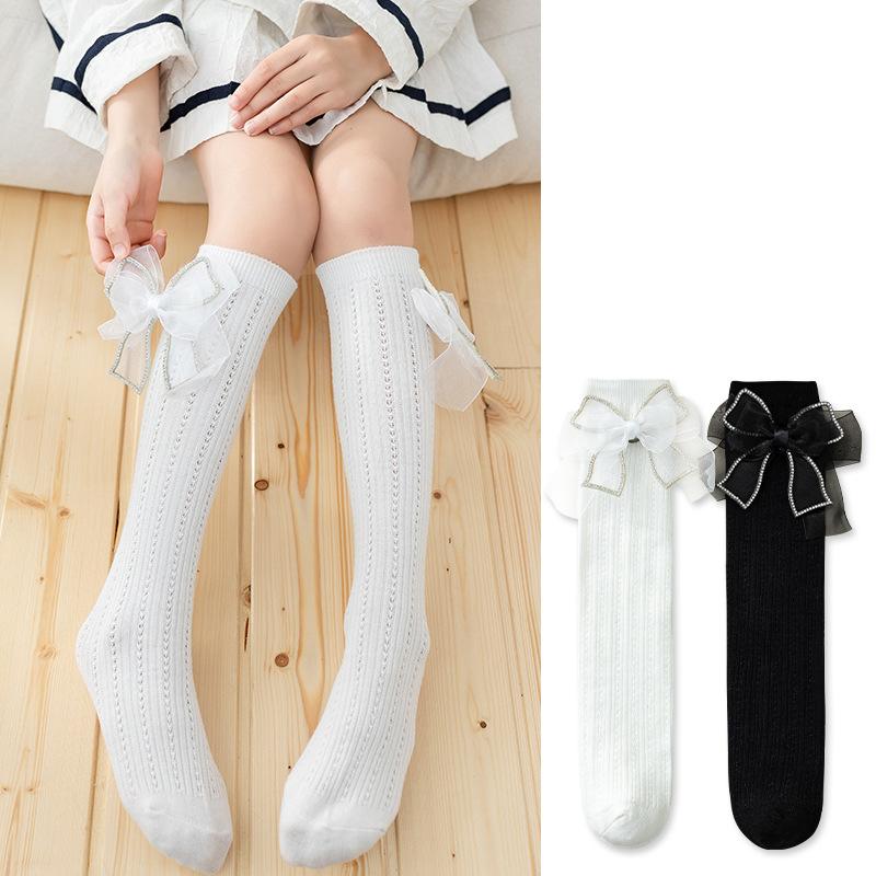 Гольфы для девочек, бесшовные носки для школьной формы, детские футбольные носки, хлопковые длинные носки, носки 3/5