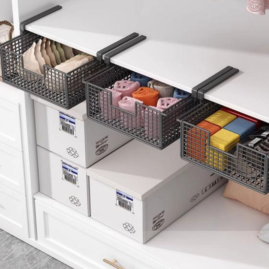 Yousheng Hanging Pullout Drawer Rustproof Corrosion Resistant Large Capacity Sliding Under-Shelf Accessories Storage Bin