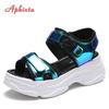 Fashion Aphixta 1.968 Inch Platform Women Sandals 2025 New Fashion Ladies Hook & Loop Shoes Women's Wedges Shoes Summer Sandals