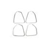 Car Detector Stick ABS For Jeep Compass 2017 2018    ide Door Audio Speak Sound Cover Ring Trim Frame 4pcs