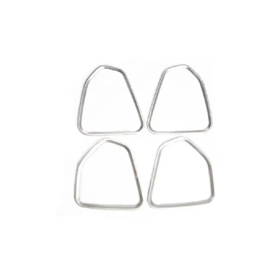 Car Detector Stick ABS For Jeep Compass 2017 2018 ide Door Audio Speak Sound Cover Ring Trim Frame 4pcs