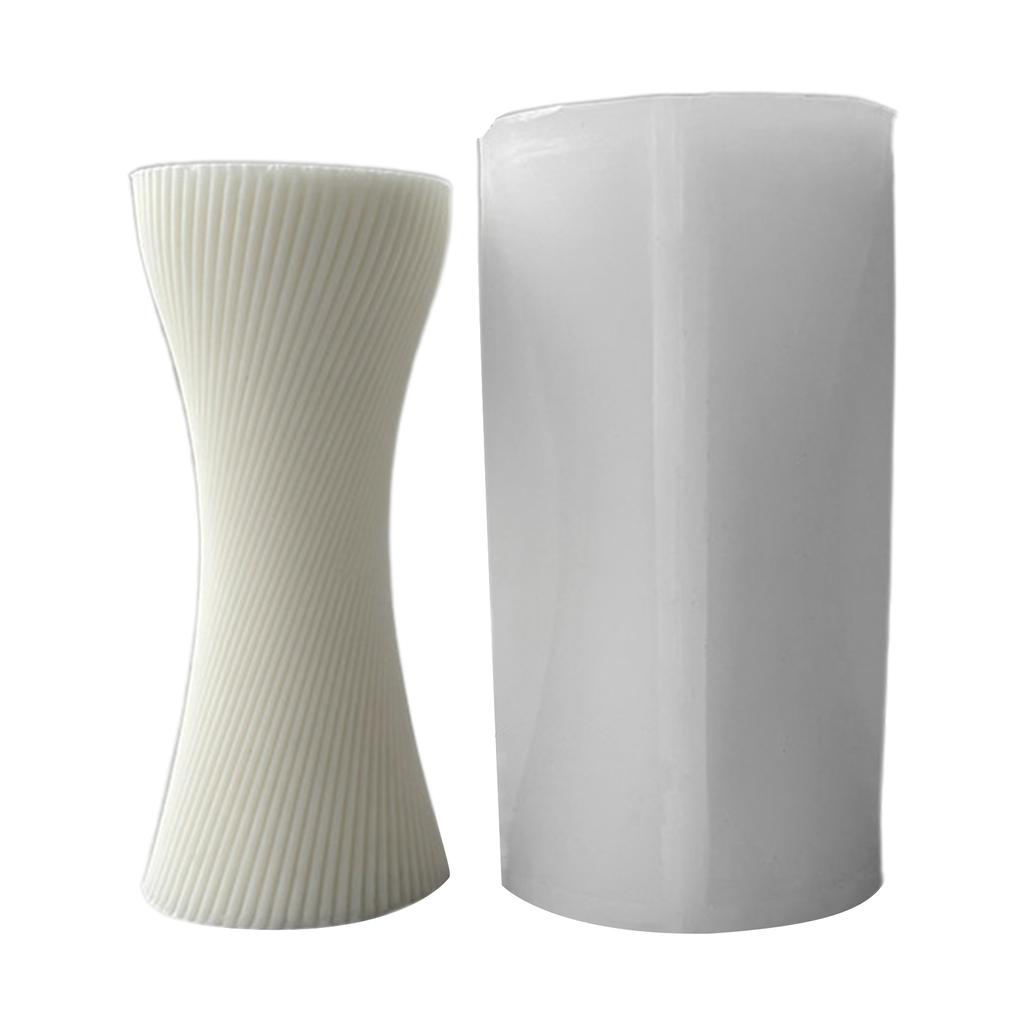 Unique and Elegant DIY Striped Mold Geometric Shape Candle Mold Convenient Silicone Mold for Striped Candle Crafting