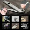 Titanium Pry Bar 10 in 1 Mini Pry Bar EDC Pocket Tool Titanium Screwdriver Keychain Gifts for Dad Husband Him