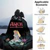 1pc Alice in Wonerlan Printing Blanket - Soft, All-Season Throw for Living Room, Beroom,Personalize Gift with Aorable Cartoon esign