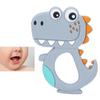 Игрушки для прорезывания зубов у младенцев, удобные в использовании, безопасные для младенцев и малышей, силиконовые прорезыватели для зубов в виде динозавров