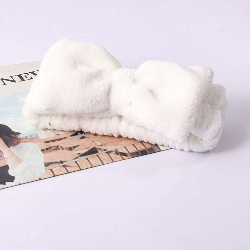 Повязка для волос для мытья лица, мягкая повязка на голову с бантом, галстук-бабочка, повязка на голову для спа, новая повязка на голову для макияжа