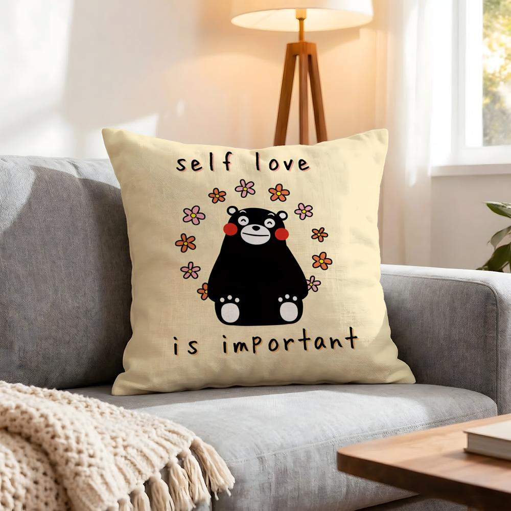 Mascot Kumamon Cushion Cover Pcs Decorative Covers Soft Cushion Case for Sofa Couch Decor x x Pillowcases