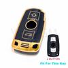 YELINGM Чехол для смарт-ключа автомобиля из ТПУ для BMW 1 3 5 6 серии E60 E61 E70 E81 Z4 E87 E90 E91 E92 X1 X5 X3 Защитный чехол Брелок