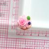 Realistic Rose Cake Food Play Cream Glue Mobile Phone Case Keychain Pendant Resin Jewelry Accessories